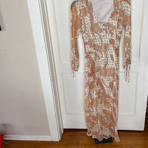 Petal & Pup SIO LONG SLEEVE MIDI DRESS Tan Nwot Size XS - Picture 2 of 9